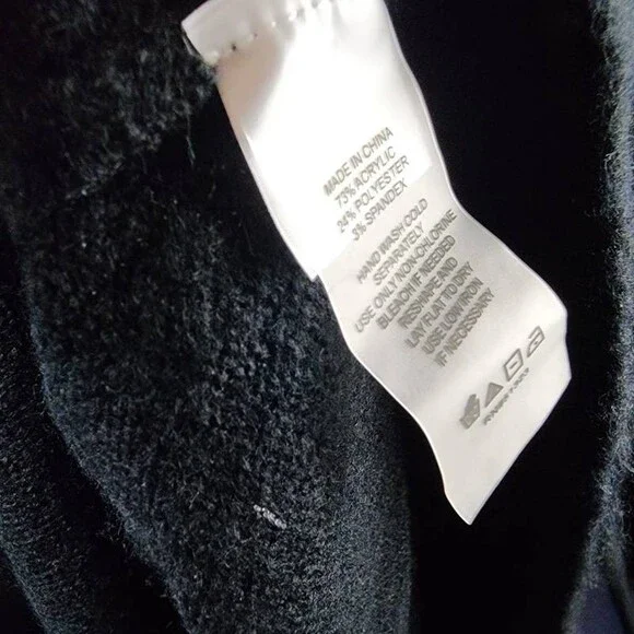 Vince Camuto Turtleneck Sweater Dress Women's XL Rich Black Solid Long Sleeve - Picture 12 of 15